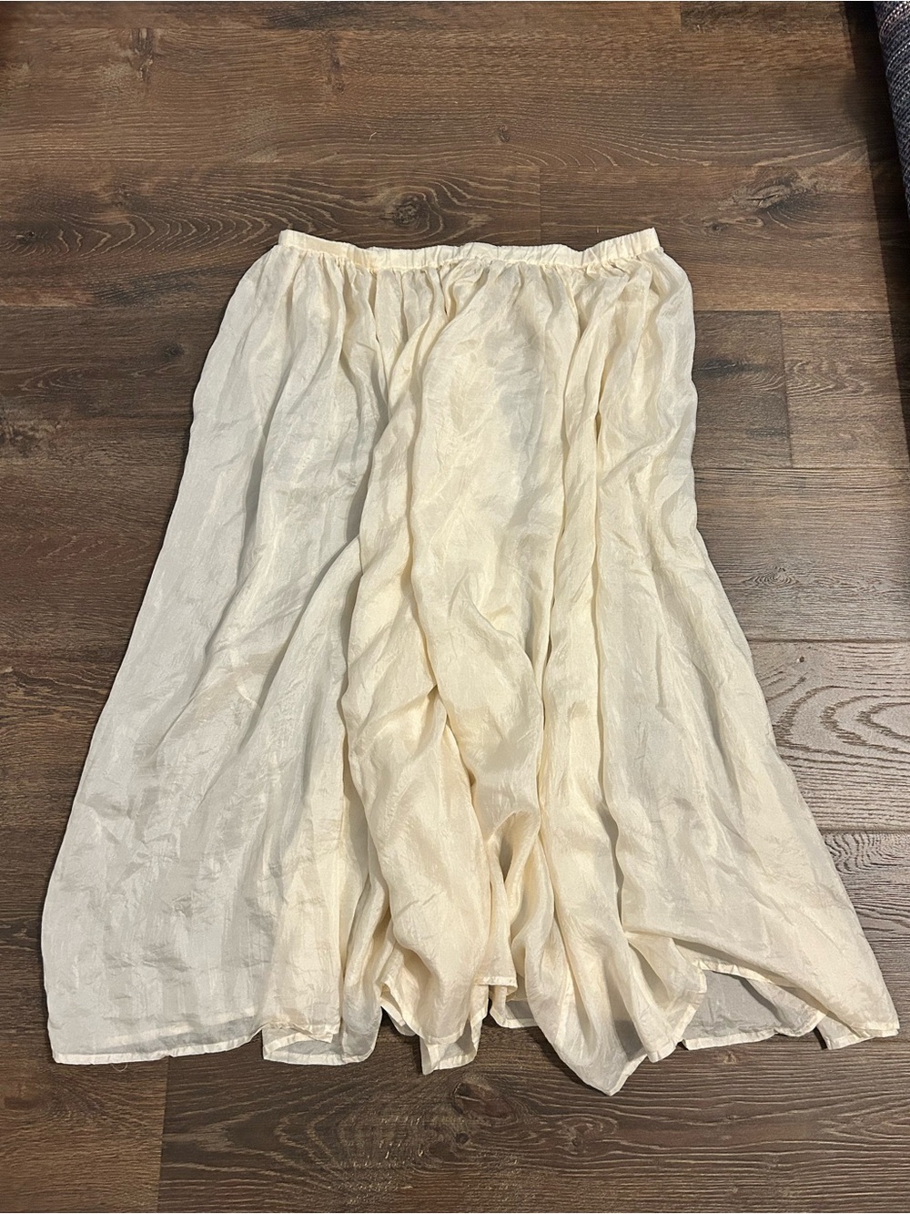 jonathan martin 100% Silk Cream Flowing Maxi Skirt